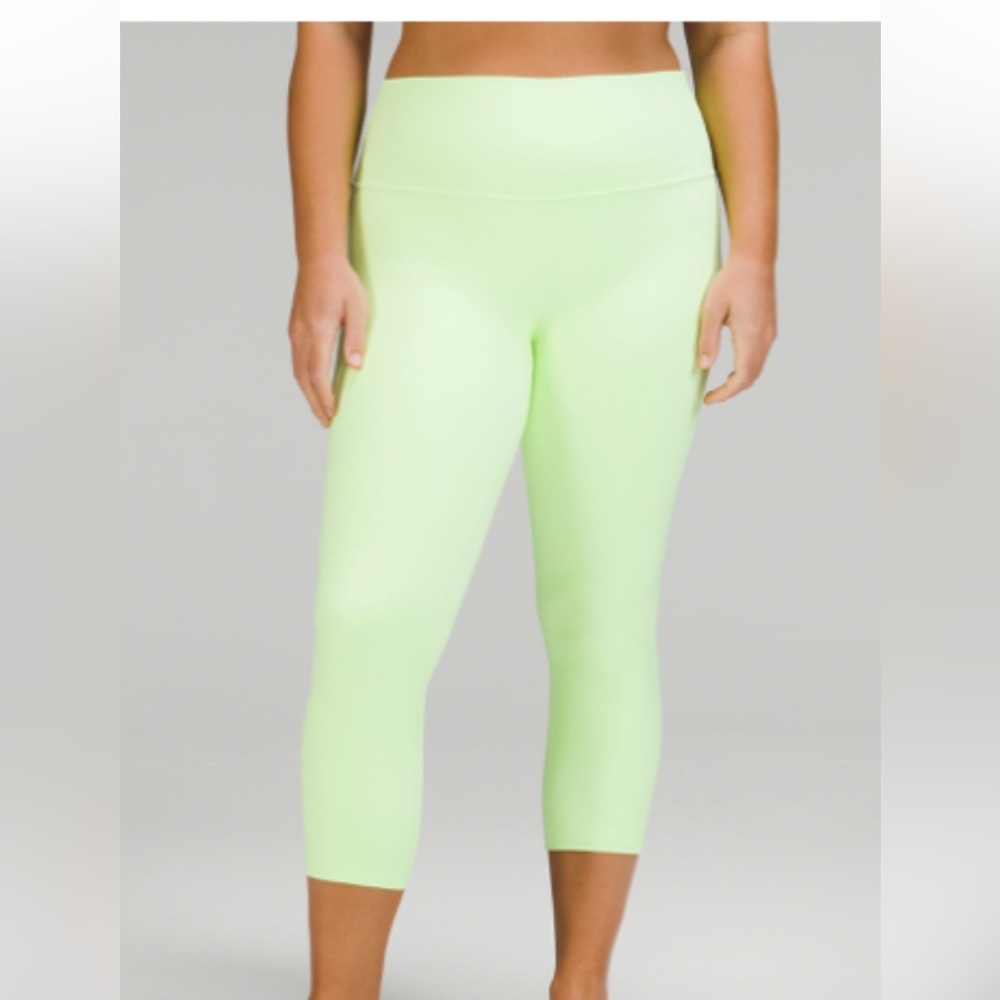 lululemon Align crop 23" (faded zap) neon green